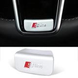 Audi A6L 19-22 Sline Logo Metal Car Steering Wheel Emblem Badge Decal Sticker
