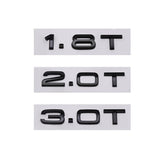 Audi 2.0T 1.8T 3.0T ABS Car Rear Sticker Trunk Emblem Badge Decal