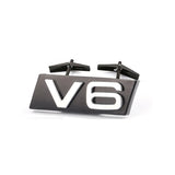 Audi V6 V8 Logo Metal Car Front Grille Emblem Badge Sticker