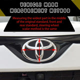 Front Emblem Rear Trunk Badge Steering Wheel Center Sticker for Toyota