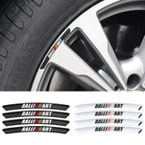 4pcs/set 9cm Mitsubishi Ralliart  Aluminum Alloy Car Wheel Rim Tyre Sticker