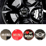 4pcs/set 52mm MINI Cooper Car Wheel Center Hub Cap Sticker Decal