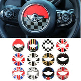 1pc Epoxy Car Steering Wheel Center Emblem Sticker Decoration for Mini Cooper Badge Interior Styling