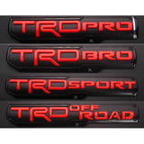 ABS Car Rear Trunk Fender Side TRD Pro Bro Sport Off Road Badge Sticker for Camry Corolla Yaris Hilux Highlander Aqua Rav4