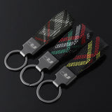 Volkswagen VW Rline Logo Oxford Webbing Car Keychain Pendant Key Chain Holder