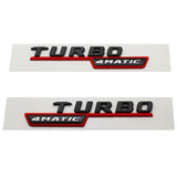 1Pair Mercedes Benz TURBO 4MATIC 2017-2021 ABS Car Rear Sticker