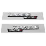 1Pair Mercedes Benz TURBO 4MATIC 14-16 ABS Car Rear Sticker