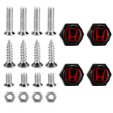 4pcs/set Honda Logo Stainless Steel Car License Plate Bolts