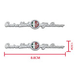 2pcs Alfa Romeo Metal Car Body Sticker Emblem Badge Decal