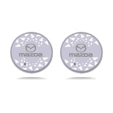 2pcs Mazda Logo Car Water Coasters 7-color LED Light Cup Mat Holder