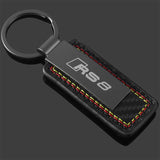 Audi S3 S4 S5 S6 S7 S8 RS3 RS4 RS5 RS6 RS7 RS8 Car Logo Leather Key Chain Key Ring Pendant