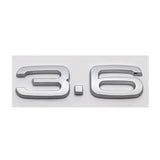 Audi Number 3.6 2.4 4.2 ABS Car Rear Sticker Trunk Emblem Badge