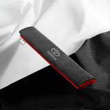 2pcs 32.5cm Toyota Logo Suede Car Seat Safety Belt Pads Shoulder Protection Cover