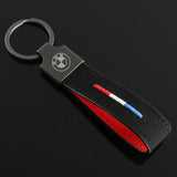 BMW Suede Car Keychain Metal Keyring Key Pendant