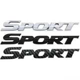3D ABS Plastic Sport Logo Car Sticker Trunk Emblem Badge Door Decals for Highlander SUV C-HR Camry Corolla Auris Yaris