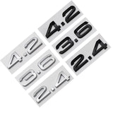 Audi Number 3.6 2.4 4.2 ABS Car Rear Sticker Trunk Emblem Badge