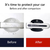 Mercedes Benz Carbon Fiber Car Door Bowl Handle Anti-collision Protective Stickers Scratches Film