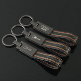 Audi RS Sline Car Logo Leather Keychain Key Ring