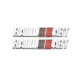 2PCS Mitsubishi Ralliart Metal Car Body Fender Side Sticker Decal Emblem Badge
