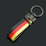 Mercedes Benz Nylon Webbing Car Keychain Holder Keyring