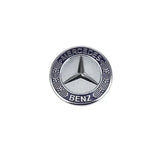 42mm Curved 38mm Flat ABS Car Front Engine Grill Emblem Badge Label for Mercedes Benz C Class E Class C200 E260 E300L S400L