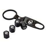 4pcs/set Lexus Car Air Valve Stem Cap Auto Tyre Valve Covers with Keychain