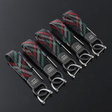 Audi Car Logo Oxford Webbing Keychain Key Ring Pendant