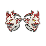 2pcs Dodge Demon SRT Metal Car Stickers Fender Side Badge Emblem
