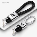 Lexus Logo PU Leather Braided Rope Car Keychain