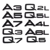Audi A1 A2 A3 A4 A5 A6 A7 A4L A6L A8L Q3 Q5 Q7 Q2L Q5L Logo ABS Car Rear Sticker Emblem Badge Decal