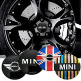 4pcs/set 56mm MINI Cooper Car Wheel Center Hub Cap Sticker Decal