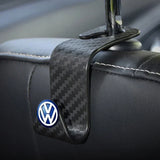 Volkswagen VW Carbon Fiber Car Seat Back Hooks Storage Holders