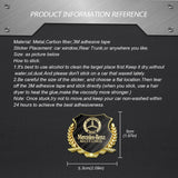 Mercedes Benz Metal Carbon Fiber Car Rear Sticker Shield Trunk Emblem Badge Decal
