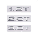 Audi 2.0T 1.8T 3.0T ABS Car Rear Sticker Trunk Emblem Badge Decal