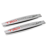 2pcs Toyota TRD Metal Car Fender Side Badge Decal Rear Emblem Sticker