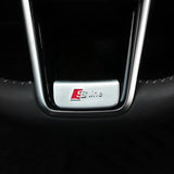 Audi A6L 19-22 Sline Logo Metal Car Steering Wheel Emblem Badge Decal Sticker