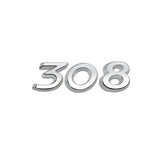 Peugeot 206 207 208 301 307 308 2008 3008 4008 5008 ABS Car Rear Sticker Trunk Letter Emblem Badge Decal