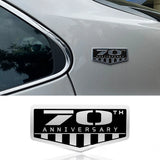 Jeep 70th Anniversary Logo Metal Car Body Side Fender Sticker Trunk Emblem Badge