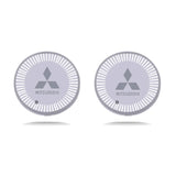 2pcs Mitsubishi Logo Car Water Coasters 7-color LED Light Cup Mat Holder
