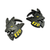 2pcs Dodge Demon 170 Metal Car Rear Sticker Body Badge Emblem