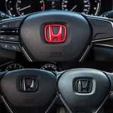 Car Front Grille Rear Trunk Emblem Badge Steering Wheel Sticker for Honda