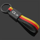 Audi Q3 Q5 Q7 Q2L Q5L SQ3 SQ5 SQ7 Car Logo Metal Key Ring Holder Keychain