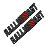 2PCS Mitsubishi Ralliart Metal Car Body Fender Side Sticker Decal Emblem Badge