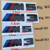 BMW M3 M5 M Power Real Carbon Car Rear Sticker Side Emblem Badge