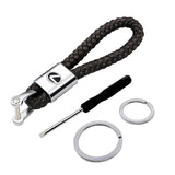 Lexus Logo PU Leather Braided Rope Car Keychain