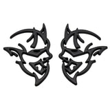 2pcs Dodge Hellcat Metal Car Rear Sticker Auto Body Emblem Decal