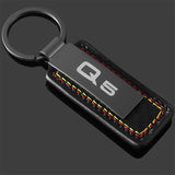 Audi Q3 Q5 Q7 SQ3 SQ5 SQ7 Q2L Q5L Car Logo Leather Keychain Pendant Keyring