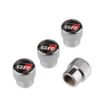 4pcs/set Toyota GR Logo Car Air Valve Stem Caps Auto Tyre Valve Covers