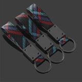 Volkswagen VW R Logo Oxford Webbing Car Keychain Pendant Key Chain Holder