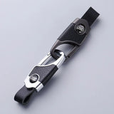 Audi Logo PU Leather Car Keyring Keychain